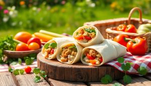 wraps au poulet pique nique