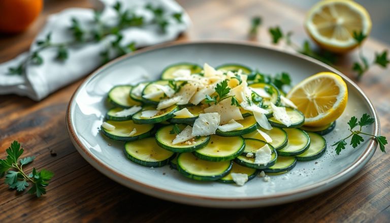 Carpaccio de courgette citron-parmesan : l'entrée fraîche et gourmande qui remplace enfin la salade verte