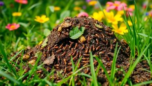 Fourmilière dans le jardin