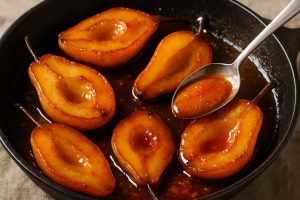 Poires fondantes, cœur coulant et croûte dorée : le dessert d&rsquo;automne qui séduit tout le monde